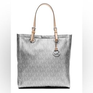 Michael Kors signature metallic North South tote